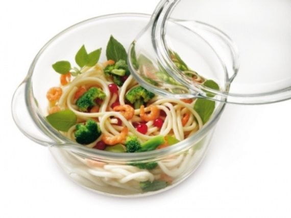 Форма для запекания жаропрочная стеклянная с крышкой круглая Simax 1.5 л 6666/6676 | Зображення 2