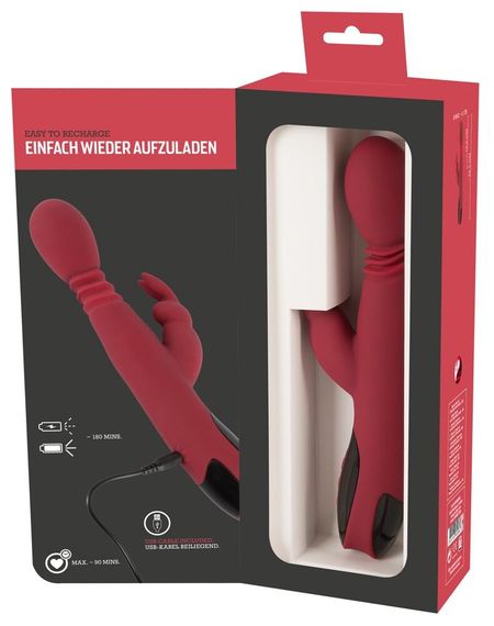 Вібратор кролик You2Toys Silicone Rabbit, червоний | Зображення 6