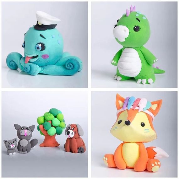 Легкий повітряний пластилін 24 кольори для ліплення з інструментами набір для творчості художній | Зображення 4