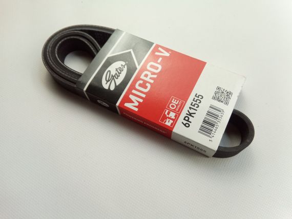 Ремінь генератора струмковий Aveo (T300) 1.6, GATES (6PK1555) (55580052) | Зображення 4