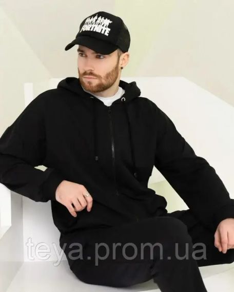 Спортивний костюм колір чорний розмір XXL FI_009543 | Зображення 1