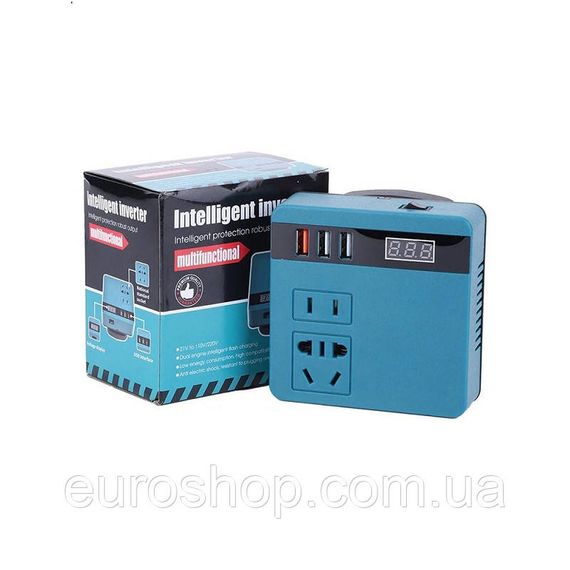 Інвертор акумуляторної напруги DC 18-21V на 220 V 120 W
