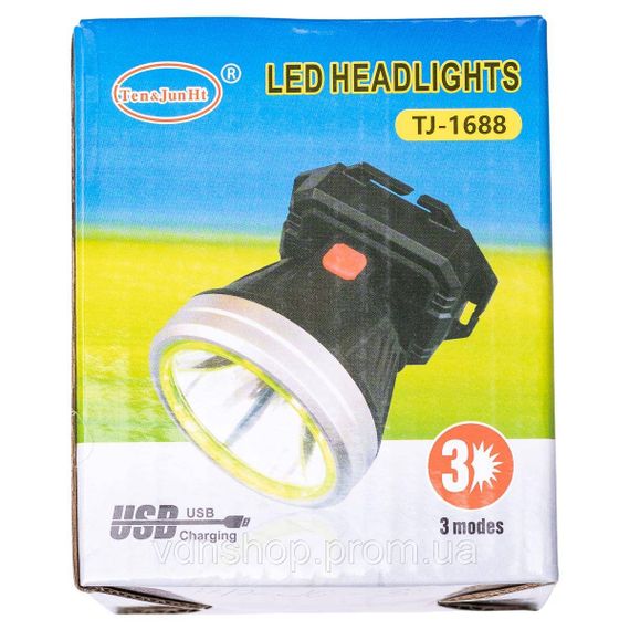 Налобний ліхтар акумуляторний 9х8х7 см 5 В 3 режими роботи LED HP-JG-3 | Зображення 8