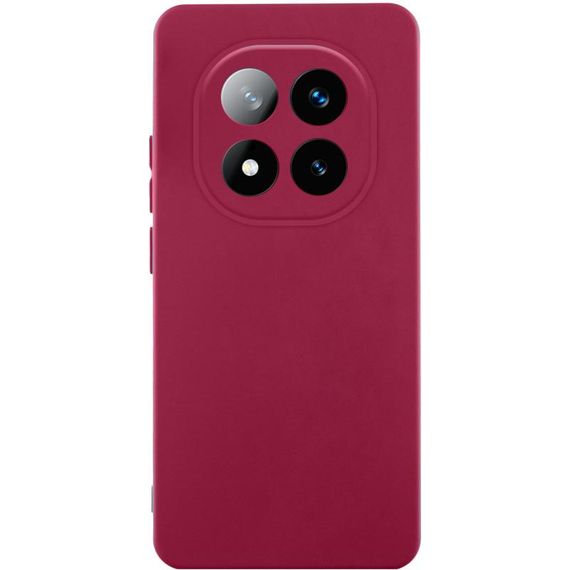 Чохол TPU GETMAN Liquid Silk Full Camera для Xiaomi Redmi Note 14 Pro+ 5G Бордовий / Marsala