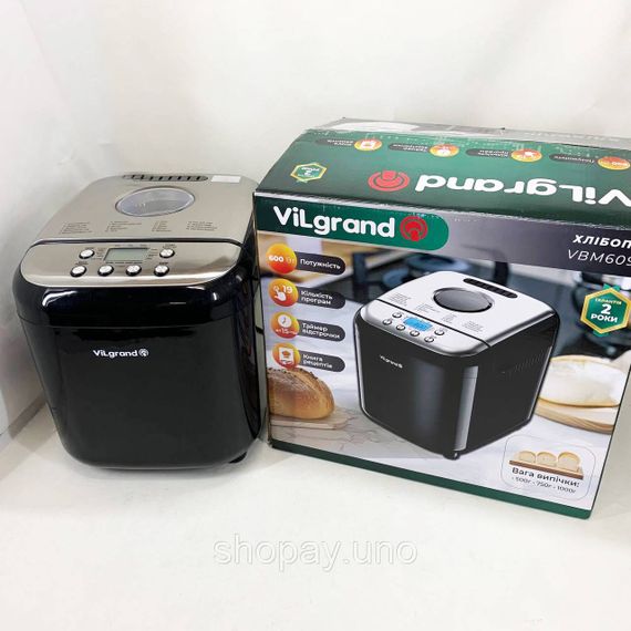 Хлебопечь с конвекцией ViLgrand VBM6091 600 Вт, 19 програм, Хлебопечка для выпечки ржаного хлеба XQ-57 | Зображення 6