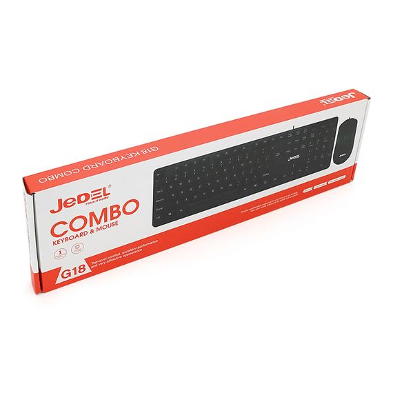 Комплект дротовий KB+Mouse JEDEL G18, USB, (Eng/Укр/Pyc), Box | Зображення 1