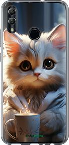 Чохол на Huawei Honor 10 Lite Білий кіт "5646u-1618-2448"