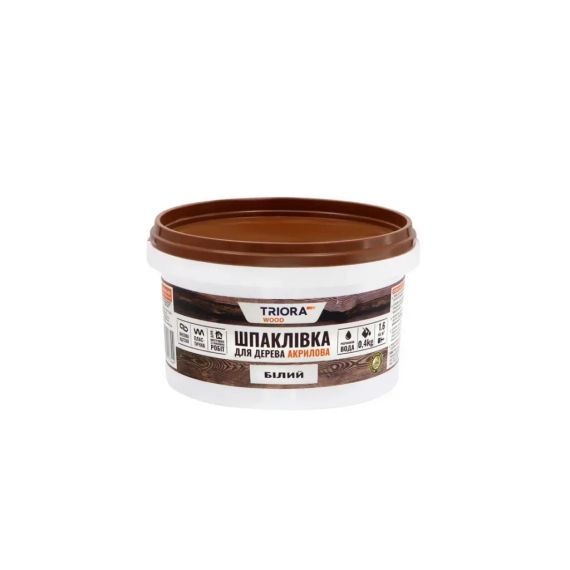 Шпаклівка 0,4кг для дерева Triora 10 Білий
