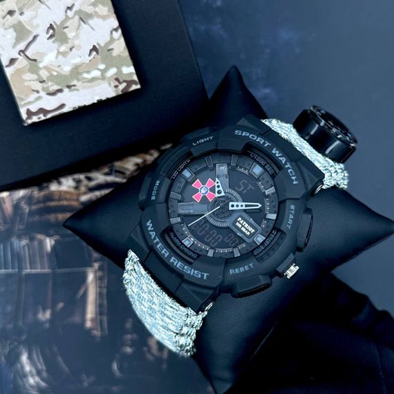 Patriot 005BKSU ЗСУ Чорні Паракордовий ремінець ACU + Коробка | Зображення 1