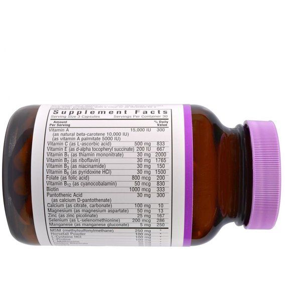 Комплекс для шкіри, волосся, нігтів Bluebonnet Nutrition Ultimate Hair & Nail Formula 60 Veg Caps | Зображення 1