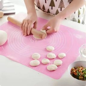 Коврик силиконовый для теста 38*28  Kamille Розовый