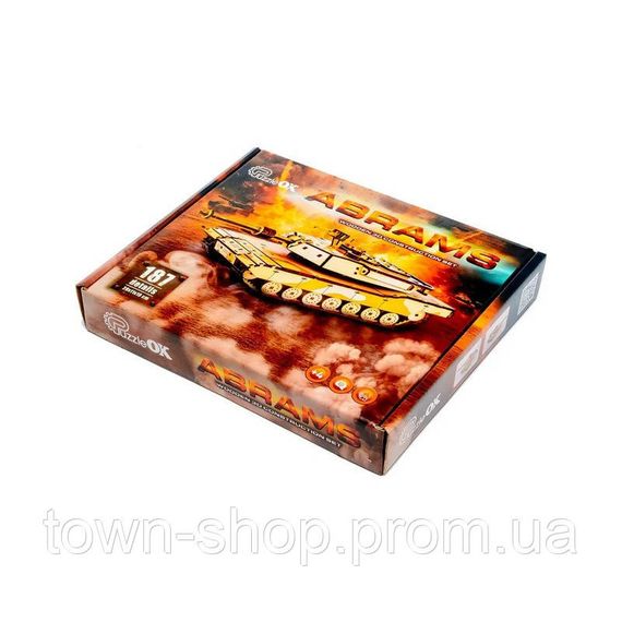 Деревянный 3D конструктор "Абрамс" Puz-00939, 187 деталей | Зображення 1