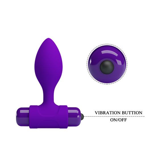 Анальна пробка - Pretty Love Vibra Butt Plug Purple | Зображення 6
