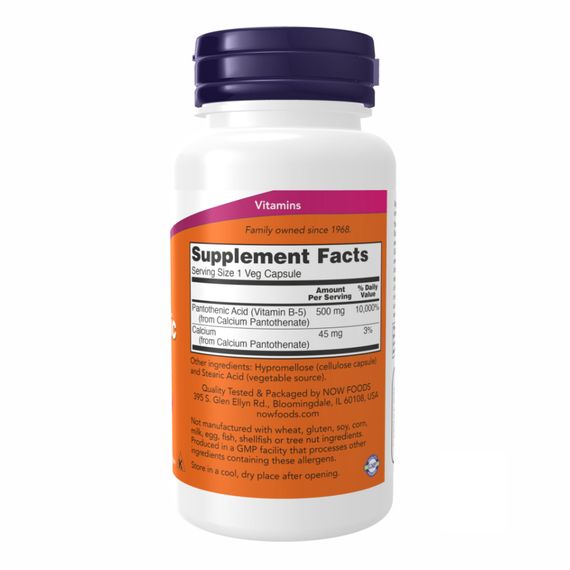 PANTOTHENIC ACID 500mg - 100 vcaps | Зображення 1