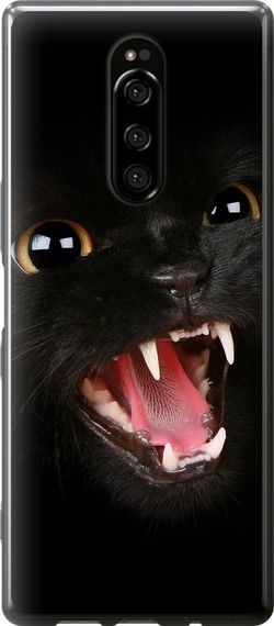Чехол на Sony Xperia 1 J9110 Чёрная кошка "932u-1760-17620"