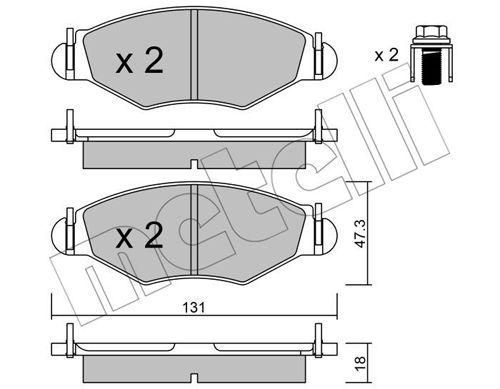 Колодки гальмівні передні Peugeot 206 98- Peugeot 206+ 09-13 Peugeot 306 93-01 22-0254-0 | Зображення 1
