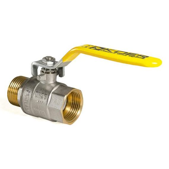 Кран шаровой KOER KR.215.G - 1" FM ГШВ YELLOW, ручка "весиль" желтая (KR0124) | Зображення 2