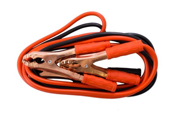 Пусковые провода 200А, 12V, Ø 8мм, 2,5м (кабель пусковой, прикуриватель аккумулятора) (пакет) СИЛА | Зображення 1