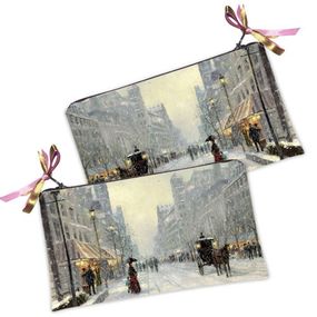 Косметичка жіноча Заснеженная улица 20х12 см (K_15NGNAS030)