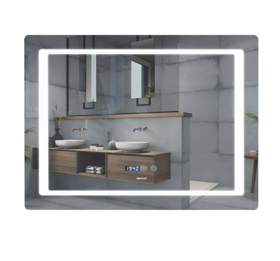 Дзеркало Mixxus Style MR03-80x60 (годинник, LED-підсвічування, антизапотівання) (MI6005)