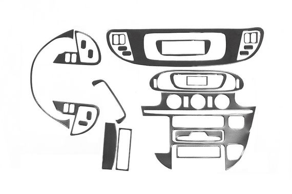 (cdi, 2000-2006) Накладки на панель (Meric) Черный рояль для Mercedes Sprinter 1995-2006 гг. | Зображення 1