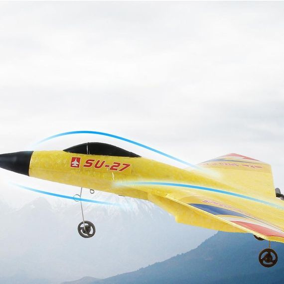 Літак на радіокеруванні SCHE HW28 SU27 Foam Red Yellow | Зображення 2