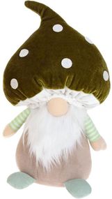 М'яка іграшка «Гном-гриб» 33см, зелена шапка