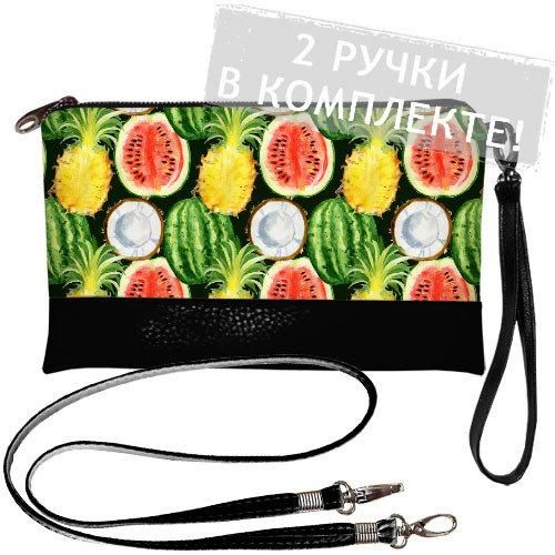 Клатч через плече Экзотические фрукты 25x15 см (KL_GL_CLF004_BL)