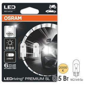 2827DYP-BLI2 OSRAM Лампа W5W 12V 1W W2.1X9.5D
