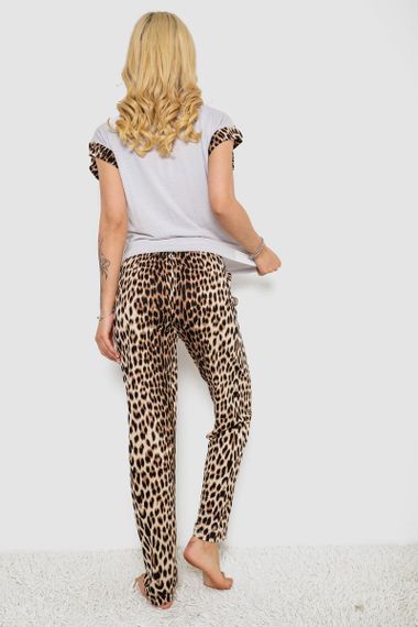 Піжама жіноча з принтом, колір сірий, 243R2101 | Зображення 3