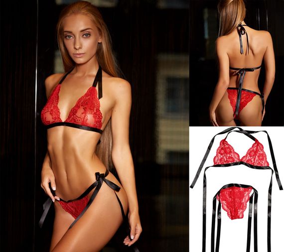 Еротичний комплект Babydoll 48 Червоний 27859 | Зображення 5