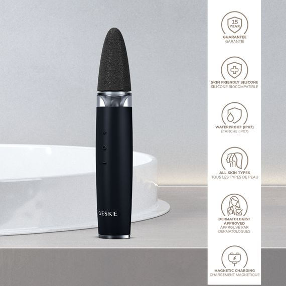 Шліфувальна пилка для стоп з додатковими насадками GESKE Electric Pumice Foot Smoothing Multi-Pen 8в1 black, Чорний | Зображення 2