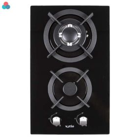 Варочная газовая панель две конфорки Ventolux HG320 RCEST (BK) 7 черное стекло