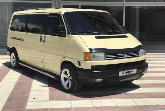 Дефлектор капоту (прямі фари) (EuroCap V1) для Volkswagen T4 Caravelle/Multivan | Зображення 1