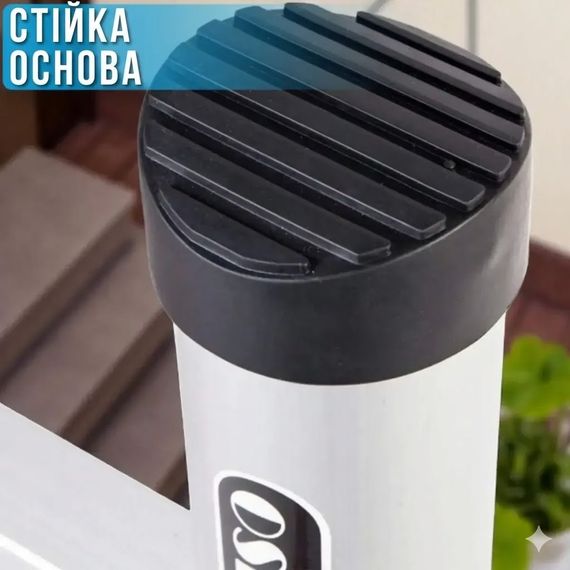 Телескопічна драбина 2.7 м 7 ступенів хромомолібденова сталь до 150 кг компактна складана | Зображення 7