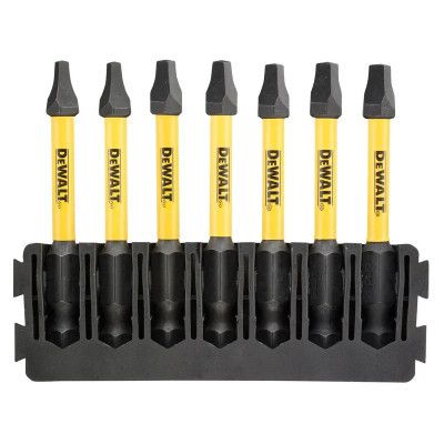 Набор бит DeWALT в касете для Tough Case, FlexTorq, L57 мм, SQ1 2 шт. SQ2 3 шт. SQ3 2 шт. (DT70824)