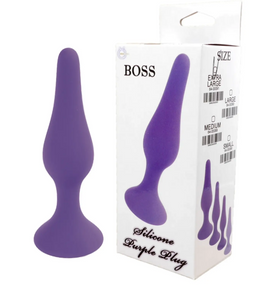 Анальний плаг Silicone Plug Purple — Large sexstyle