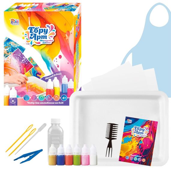 Детский набор для творчества в технике Эбру 62742, 6 пигментов | Зображення 3