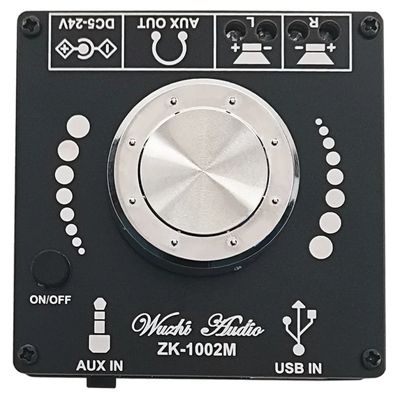 Стерео аудіо підсилювач ZK-1002M з Bluetouth 5.0 100W + 100W