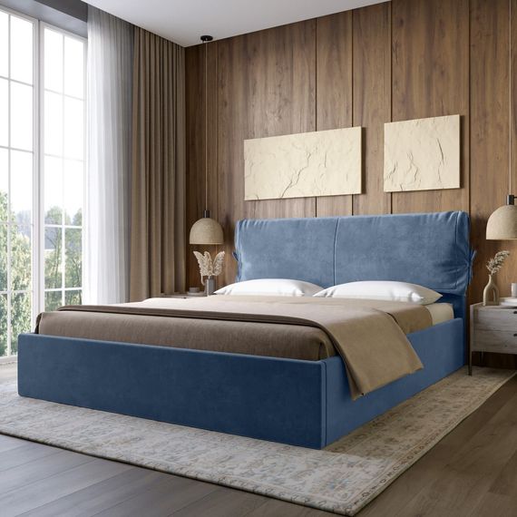 Двоспальне ліжко з м`яким узголів`ям LION Порто Парадіз 82 160х200 см (LION-041743)