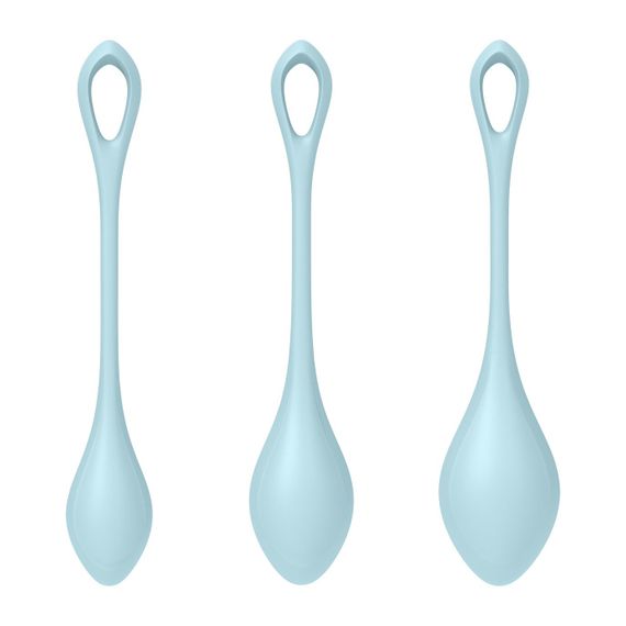Набір йоні намистин Satisfyer Yoni Power 2 Light Blue, диаметр 2-2,5-3см, вес 22-44-73гр | Зображення 2