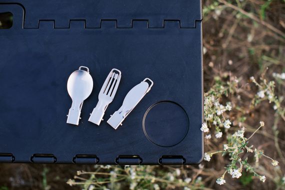 Набір столових приборів Tribe Compact Set сталевий, похідний набір приборів трайб ложка виделка ніж для туризму | Зображення 3