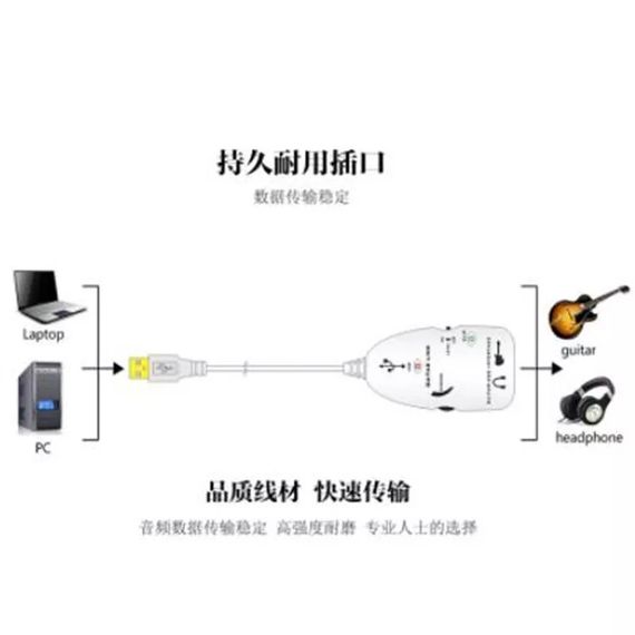 Гитарный переходник USB для подключения электрогитары наушников и ноутбука | Зображення 1