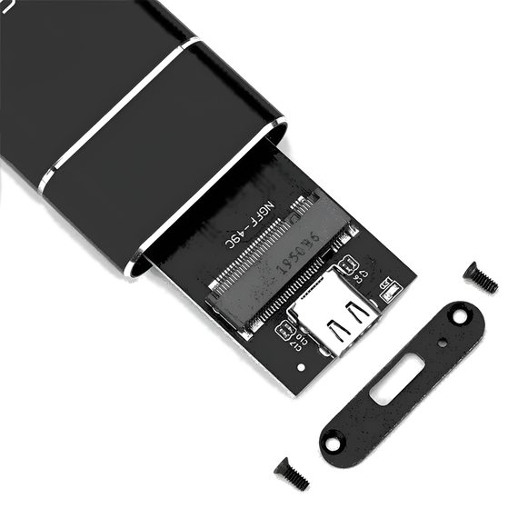 Внешний карман для дисков M.2 SSD NVMe и NGFF SATA 2280/2230/2242/2260 Addap EHDC-03, внешний кейс USB-A - Type-C, 10 Гбит/с | Зображення 4