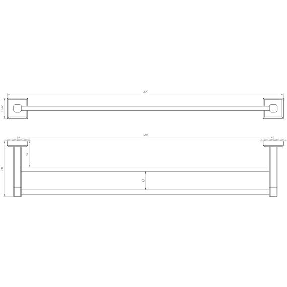 Тримач рушників TOPAZ TКВ 9911/60 | Зображення 1