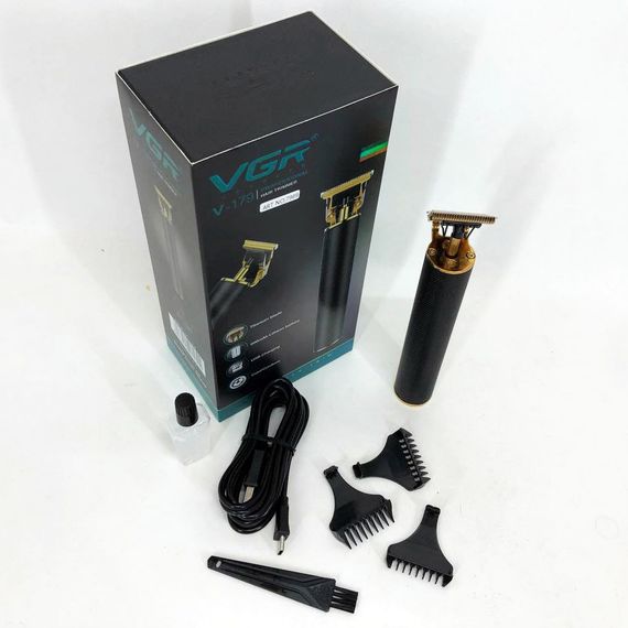 Профессиональный триммер VGR V-179 машинка для стрижки волос и бороды на аккумуляторе FK-957 зарядка USB | Зображення 7