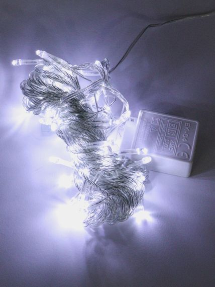 УЦЕНКА! Гирлянда 100LED 9м цв. белый провод (Плохая упаковка 2578) | Зображення 3
