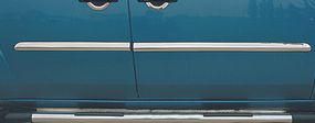Молдинг дверний (4 шт, нерж.) Carmos - Турецька сталь для Fiat Doblo I 2001-2005 рр