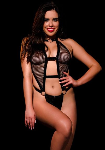 Боди из сеточки OhMyG! Tokyo с открытой спиной, черное, S-M Sex Aura