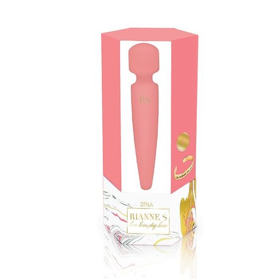 Вібромасажер Rianne S: Bella Mini Wand Coral, 10 режимів роботи, медичний силікон, подарункове паков | Зображення 4